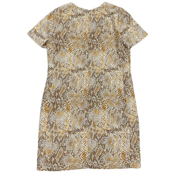 Babaton Mini Dress Size 2 Patricio Snake Print Shift Shirt Yellow Aritzia Office - Picture 3 of 6
